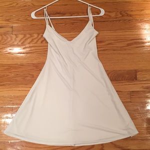 Small lined white strap dress